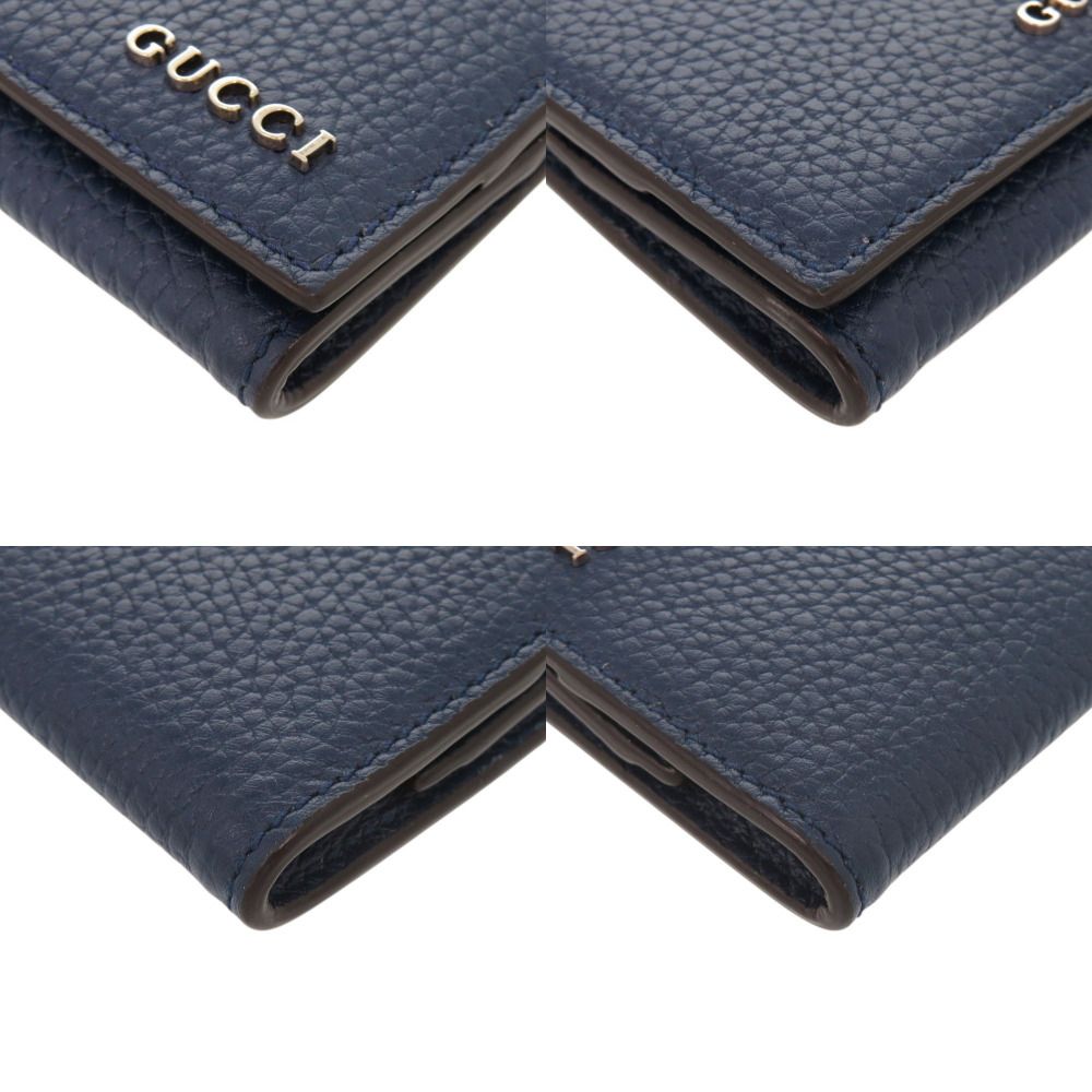 Gucci Logo Leather Blue Coin Case — view 3