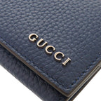 Gucci Logo Leather Blue Coin Case — view 8