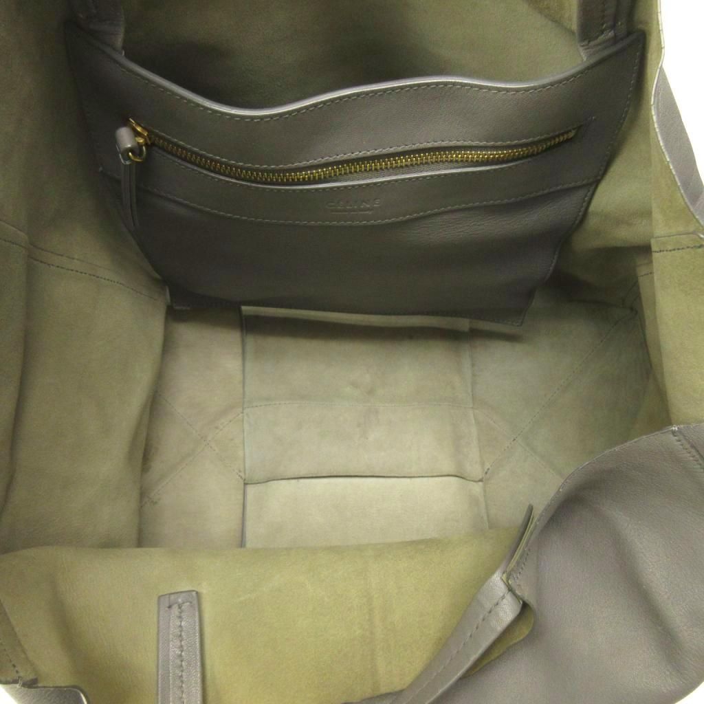 Celine Fabric Era Horizontal Cover Tote Leather Gray — view 5