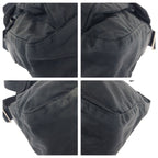 Prada Tessuto Black Silver Nylon Leather Shoulder Bag — view 3
