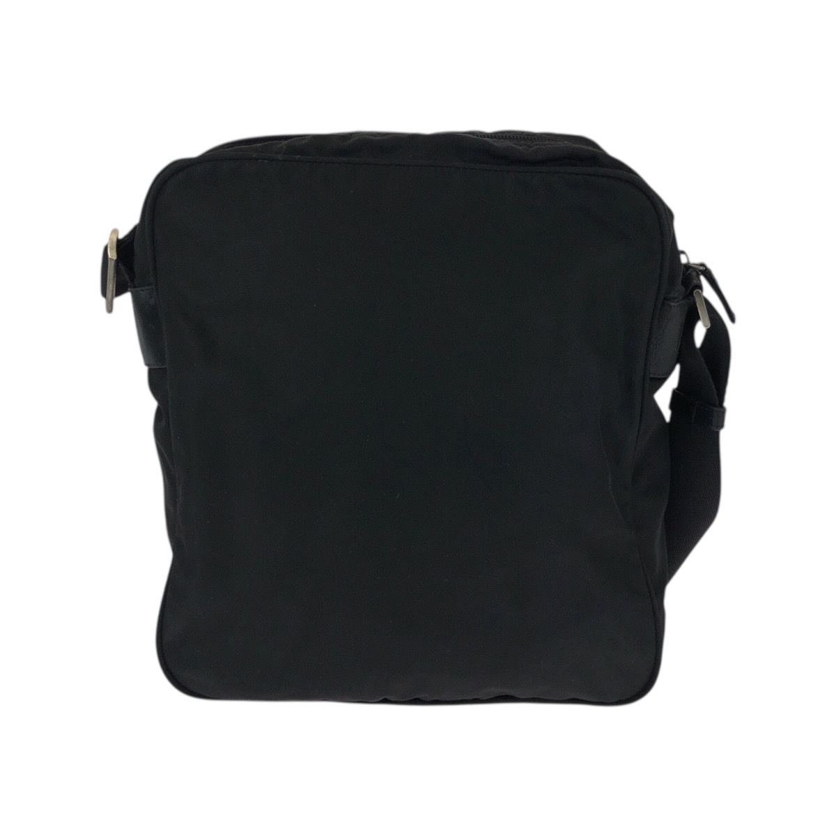 Prada Tessuto Black Silver Nylon Shoulder Bag Pochette — view 2