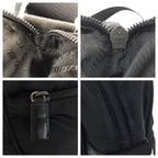 Prada Tessuto Black Silver Nylon Shoulder Bag Pochette — view 4