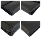 Chanel CC Logo Black Leather Compact Wallet — view 7