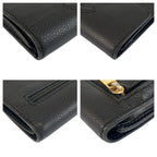 Chanel CC Logo Black Leather Compact Wallet — view 8