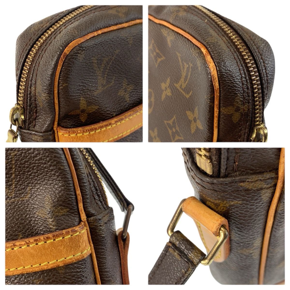 Louis Vuitton Monogram Danube Brown Gold Shoulder Bag Pochette — view 6
