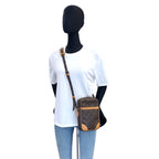 Louis Vuitton Monogram Danube Brown Gold Shoulder Bag Pochette — view 7