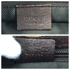 Gucci Beige Dark Brown GG Canvas Leather Shoulder Bag Pochette — view 4