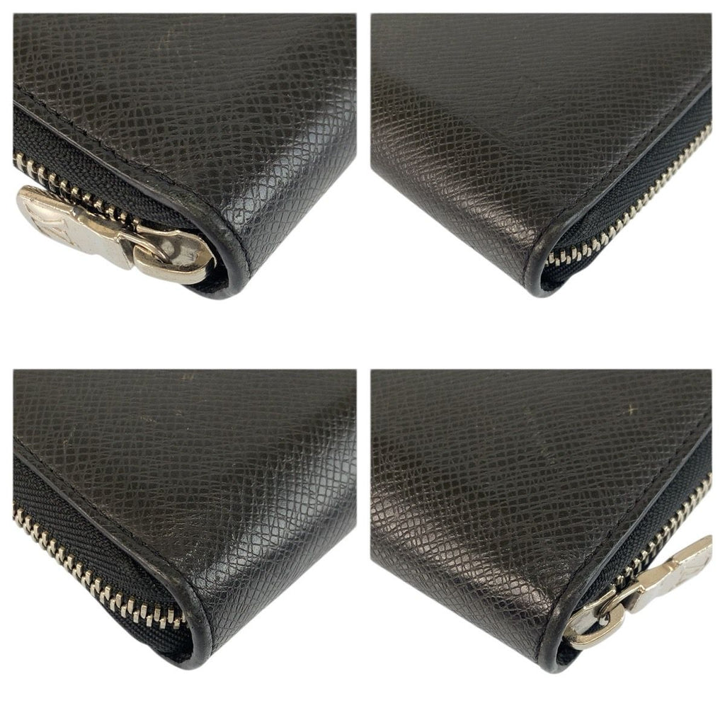Louis Vuitton Taiga Zippy Organizer NM Noir Black Wallet — view 7