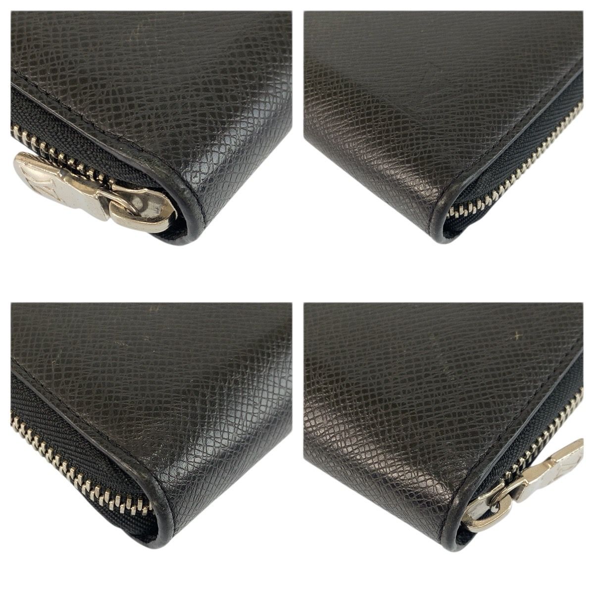 Louis Vuitton Taiga Zippy Organizer NM Noir Black Wallet — view 7