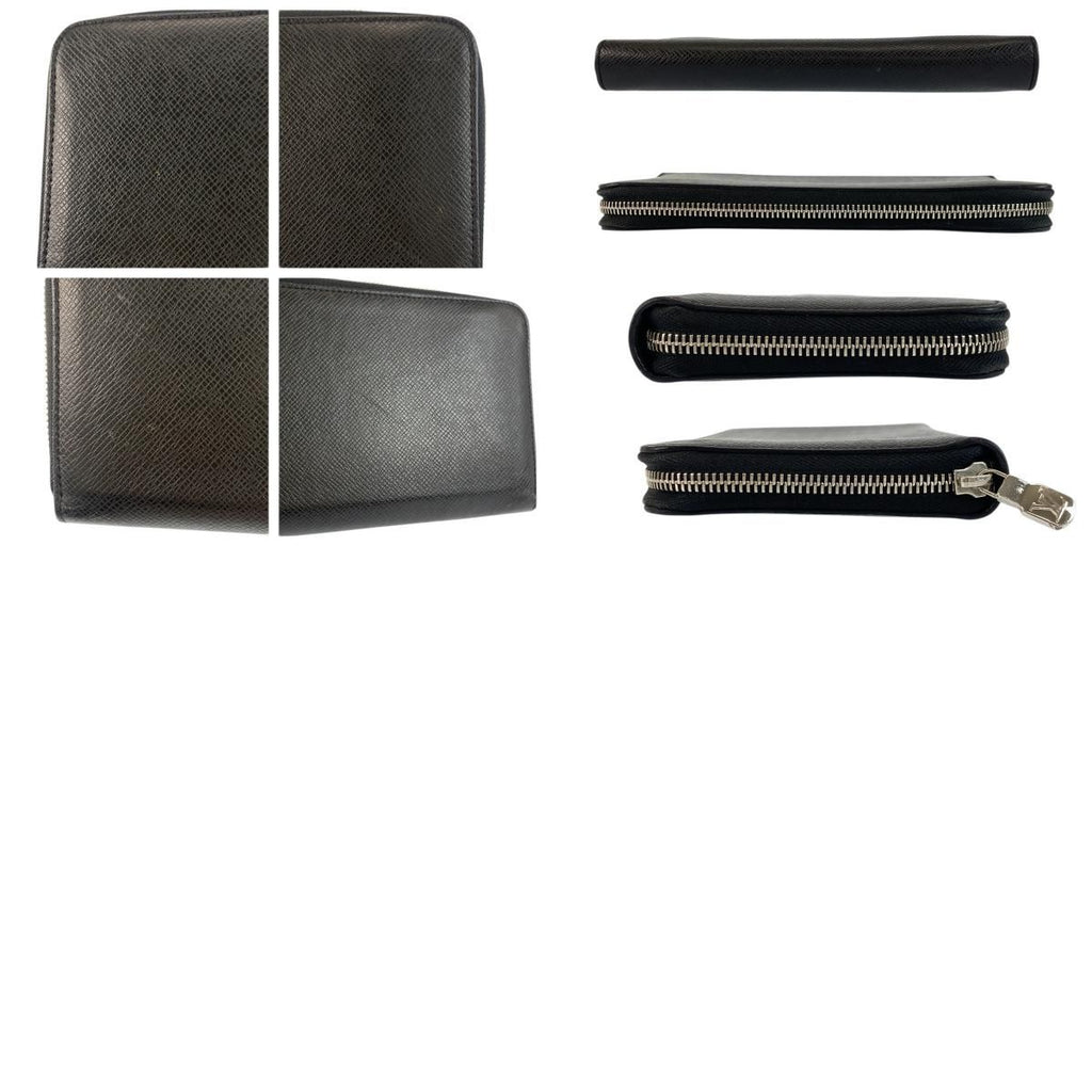 Louis Vuitton Taiga Zippy Organizer NM Noir Black Wallet — view 9