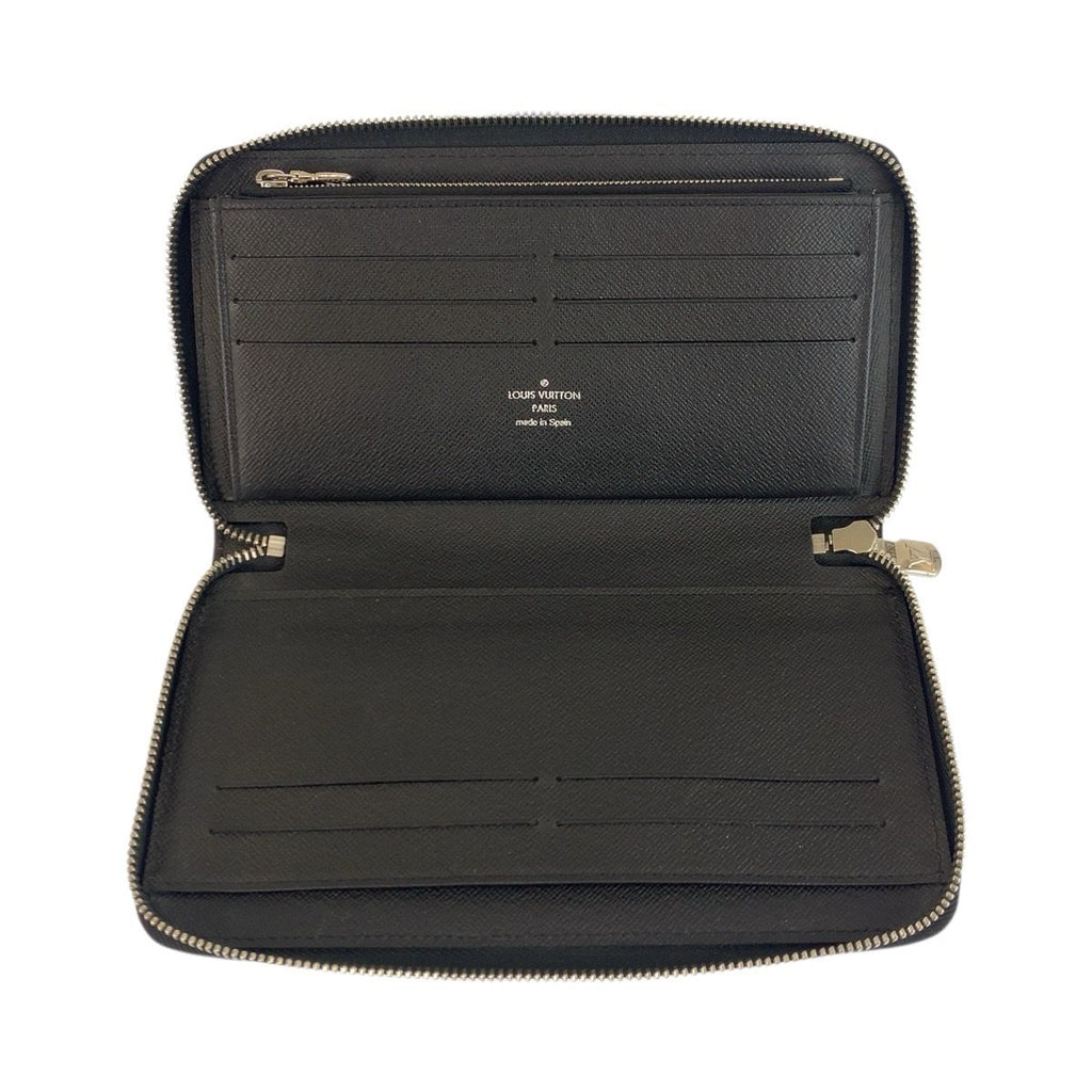 Louis Vuitton Taiga Zippy Organizer NM Noir Black Wallet — view 4