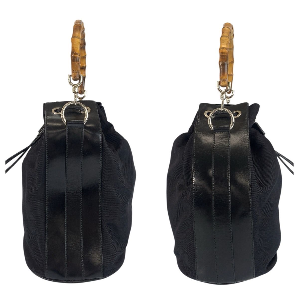 Gucci Bamboo Black Silver Nylon 001 0 2-Way Shoulder Bag — view 8