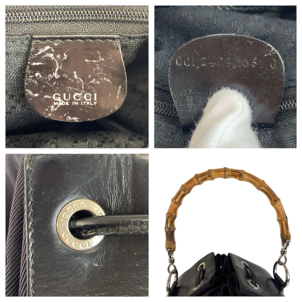 Gucci Bamboo Black Silver Nylon 001 0 2-Way Shoulder Bag — view 3
