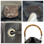 Gucci Bamboo Black Silver Nylon 001 0 2-Way Shoulder Bag — view 3
