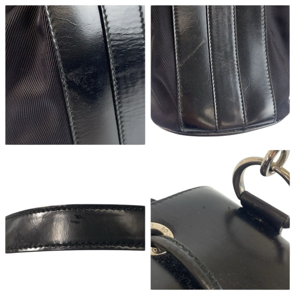 Gucci Bamboo Black Silver Nylon 001 0 2-Way Shoulder Bag — view 5