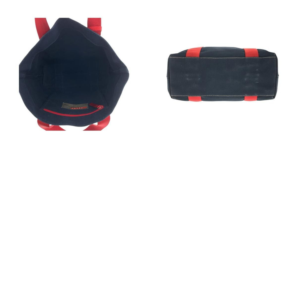 Prada Sports Canapa Navy Red Canvas Tote — view 9