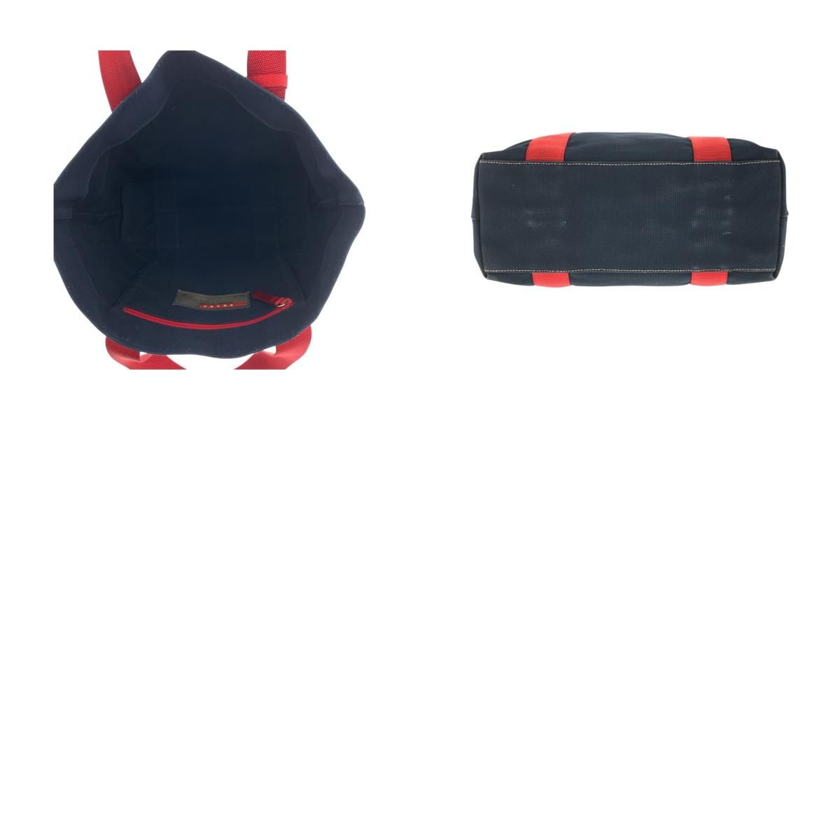 Prada Sports Canapa Navy Red Canvas Tote — view 9