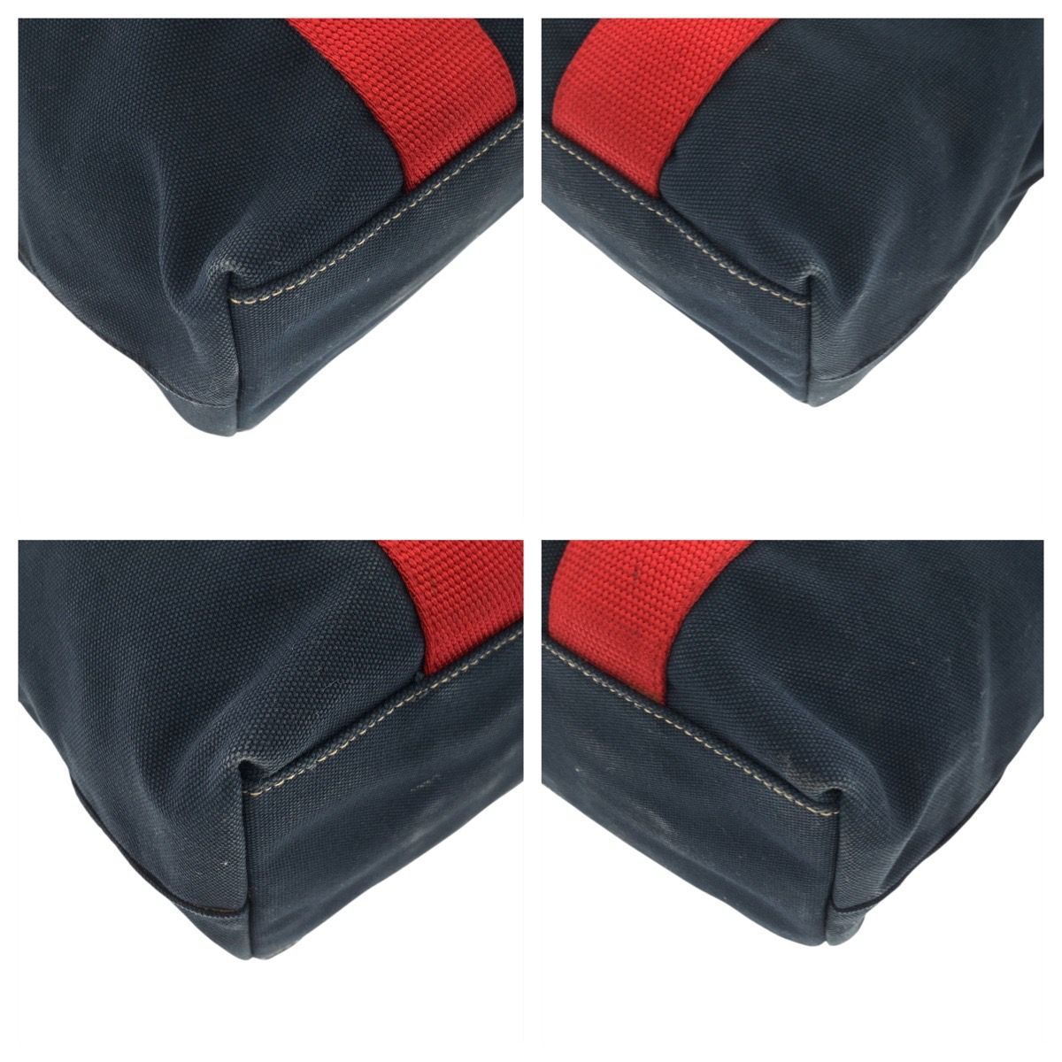 Prada Sports Canapa Navy Red Canvas Tote — view 3