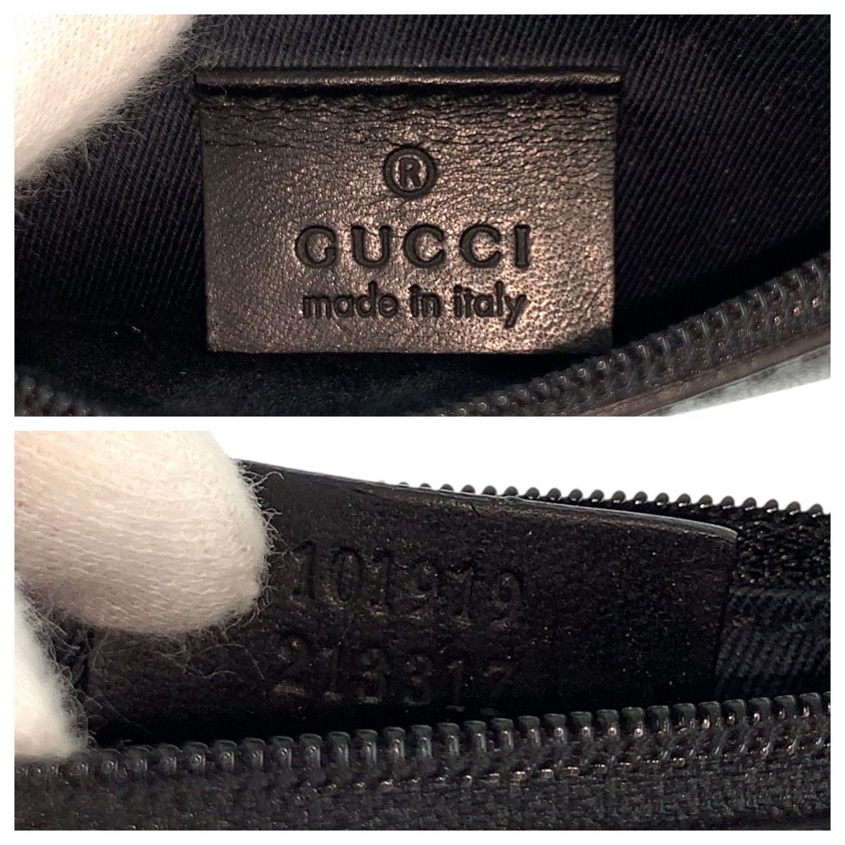 Gucci Black GG Canvas Leather Tote Shoulder Bag — view 6