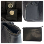 Gucci Black GG Canvas Leather Tote Shoulder Bag — view 5