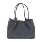 Gucci Black GG Canvas Leather Tote Shoulder Bag — view 2