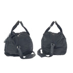 Prada Tessuto Black Silver Nylon Boston Bag — view 8