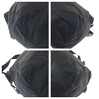 Prada Tessuto Black Silver Nylon Boston Bag — view 3