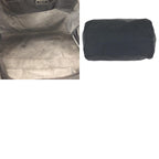 Prada Tessuto Black Silver Nylon Boston Bag — view 9