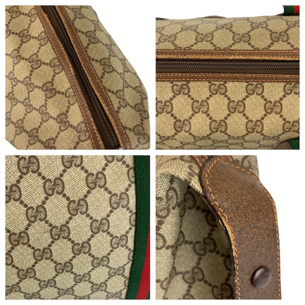 Gucci Vintage Sherry Line GG Supreme Canvas Boston Bag — view 6