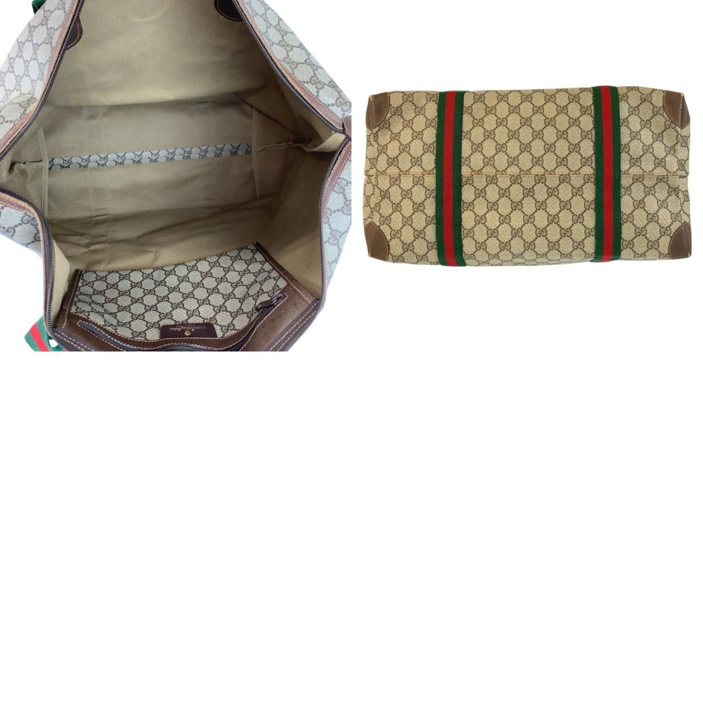 Gucci Vintage Sherry Line GG Supreme Canvas Boston Bag — view 9