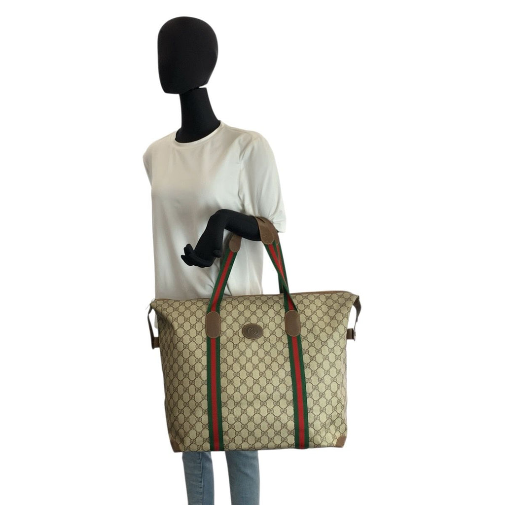 Gucci Vintage Sherry Line GG Supreme Canvas Boston Bag — view 7