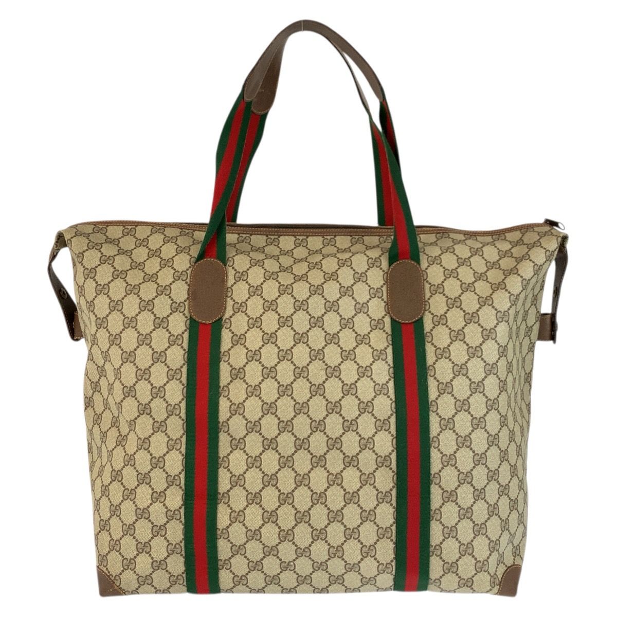 Gucci Vintage Sherry Line GG Supreme Canvas Boston Bag — view 2