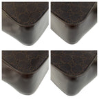 Gucci Brown GG Canvas Leather Tote Shoulder Bag — view 4