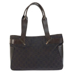 Gucci Brown GG Canvas Leather Tote Shoulder Bag — view 2