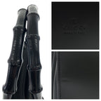 Gucci Bamboo Black Silver Leather 002 Tote — view 4
