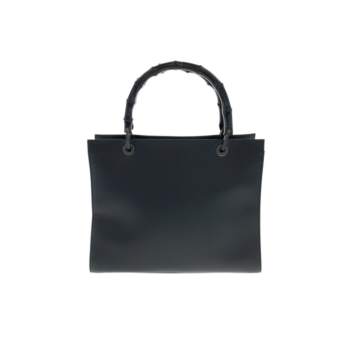 Gucci Bamboo Black Silver Leather 002 Tote — view 2