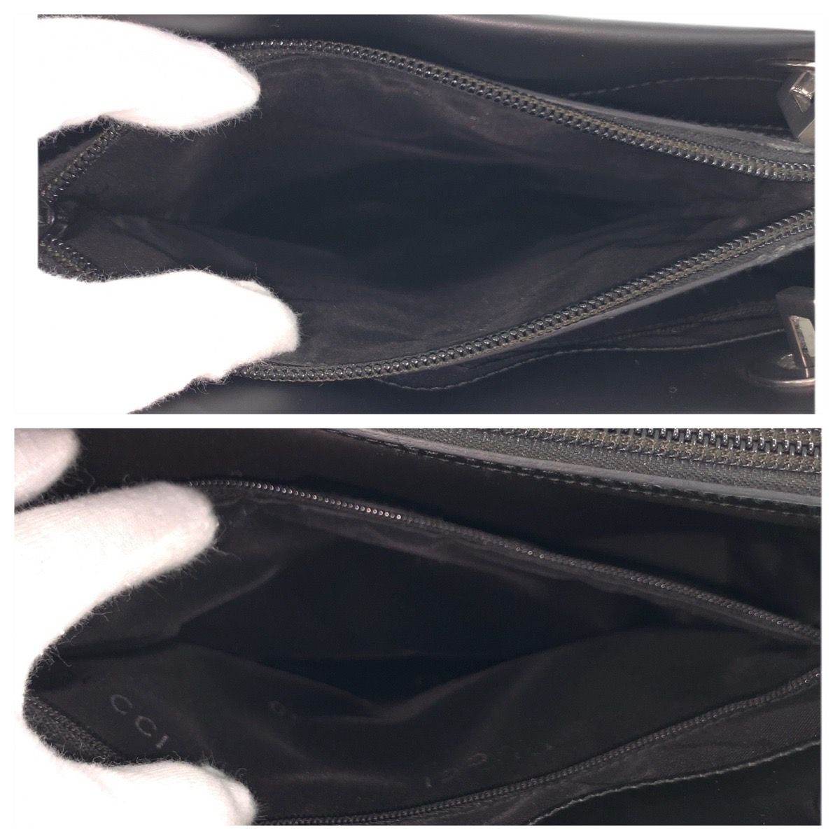 Gucci Bamboo Black Silver Leather 002 Tote — view 5