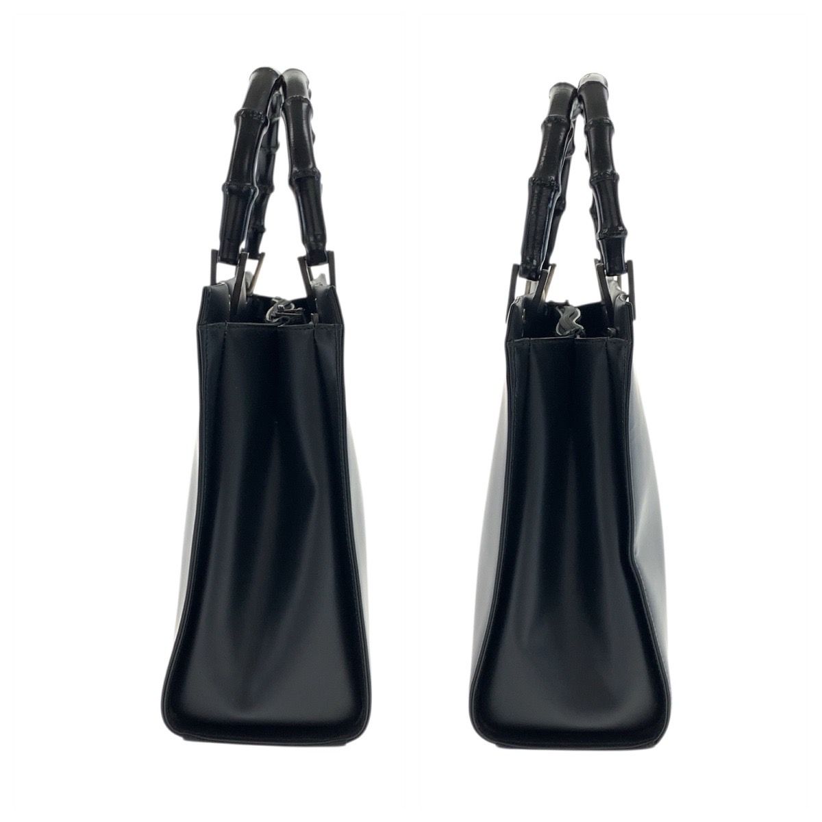 Gucci Bamboo Black Silver Leather 002 Tote — view 8