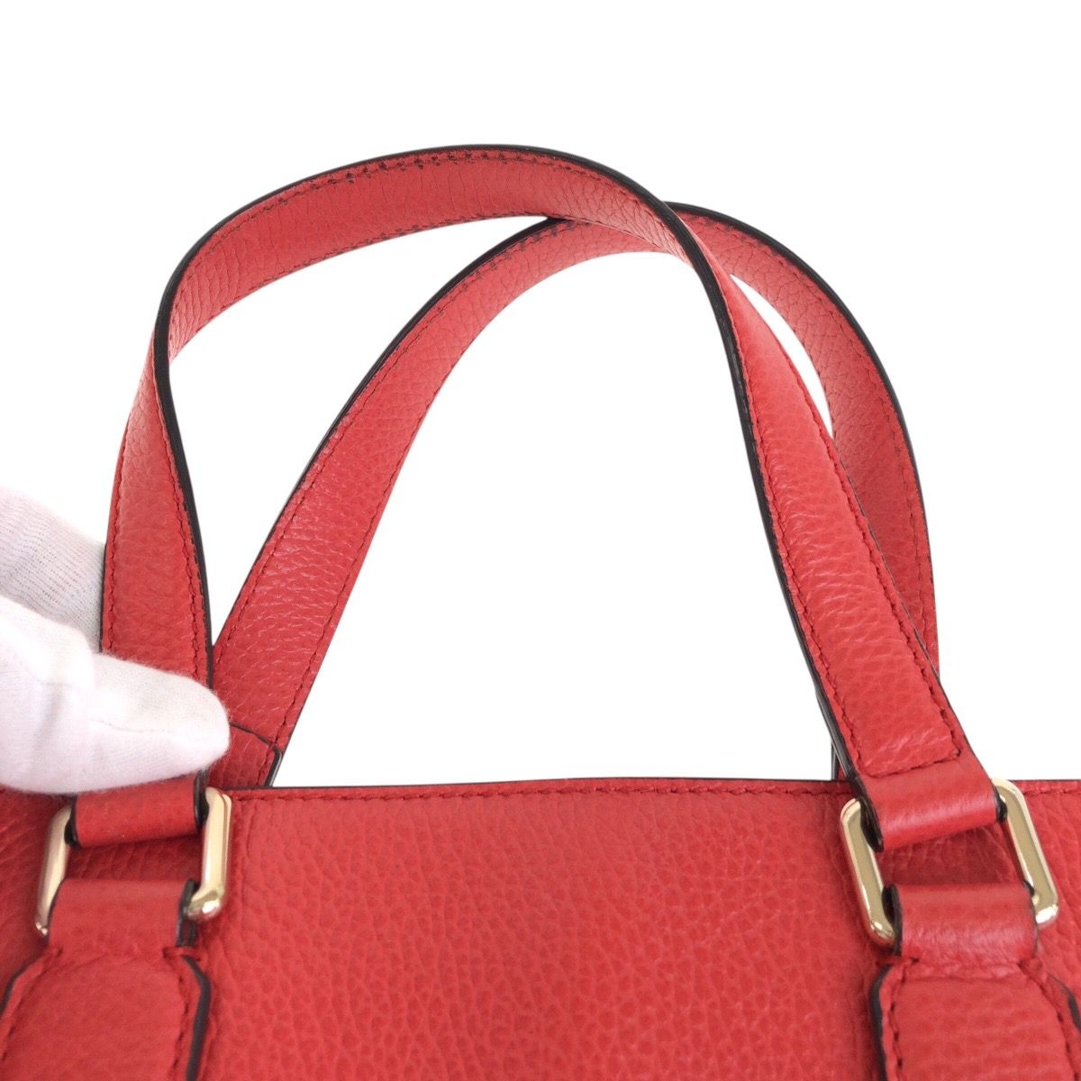 Gucci Bamboo Tassel Red Gold Leather Tote Shoulder Bag 2-Way — view 9