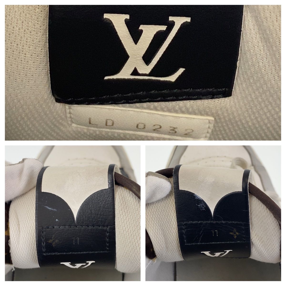 Louis Vuitton Charlie Line White Multicolor Leather Sneakers Low Cut — view 9