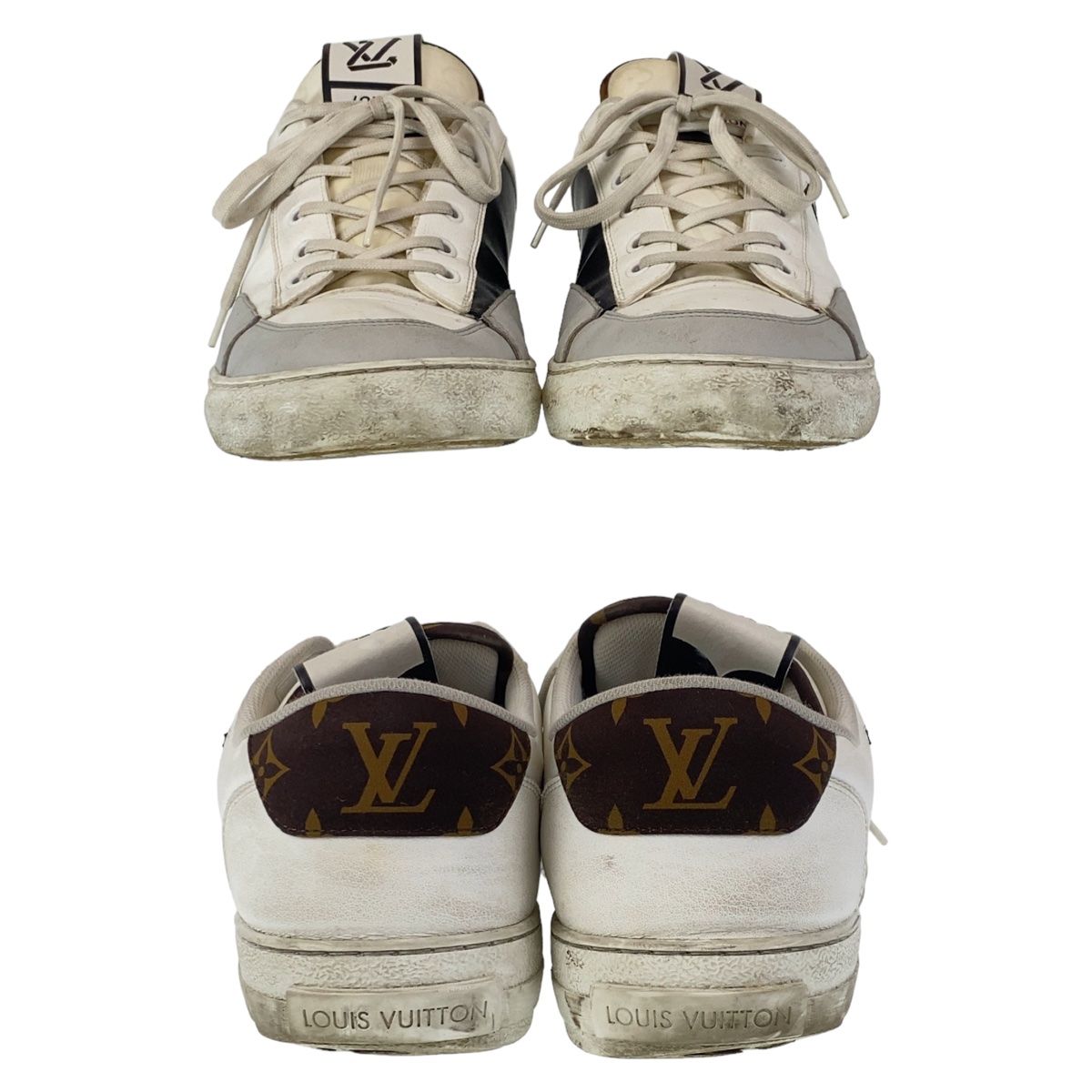 Louis Vuitton Charlie Line White Multicolor Leather Sneakers Low Cut — view 5
