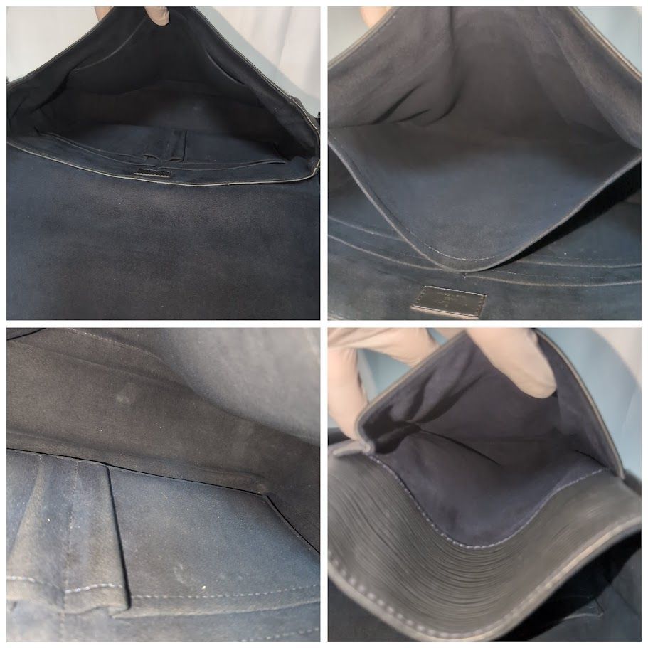 Louis Vuitton Christopher Messenger Epi Noir Black Shoulder Bag — view 9