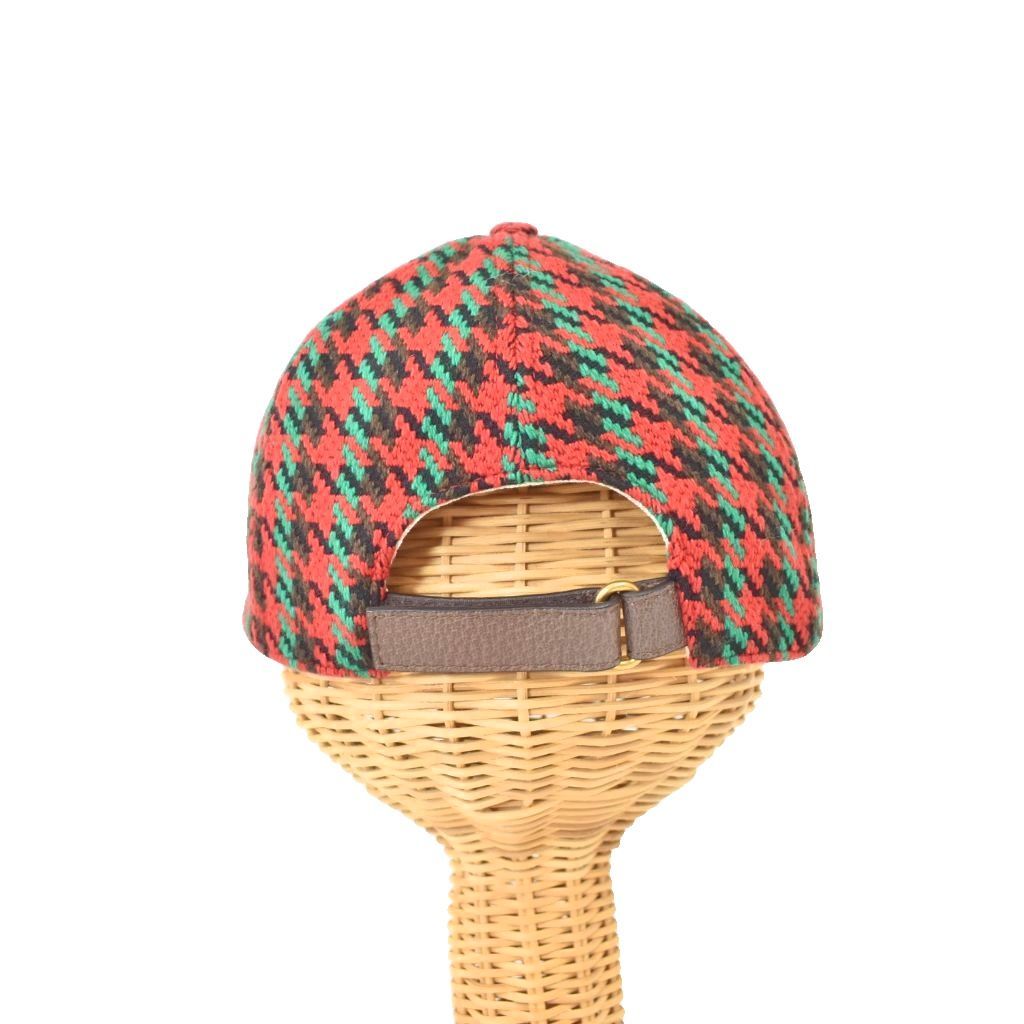 Gucci Interlocking Houndstooth Baseball Cap XL Red Hat — view 4