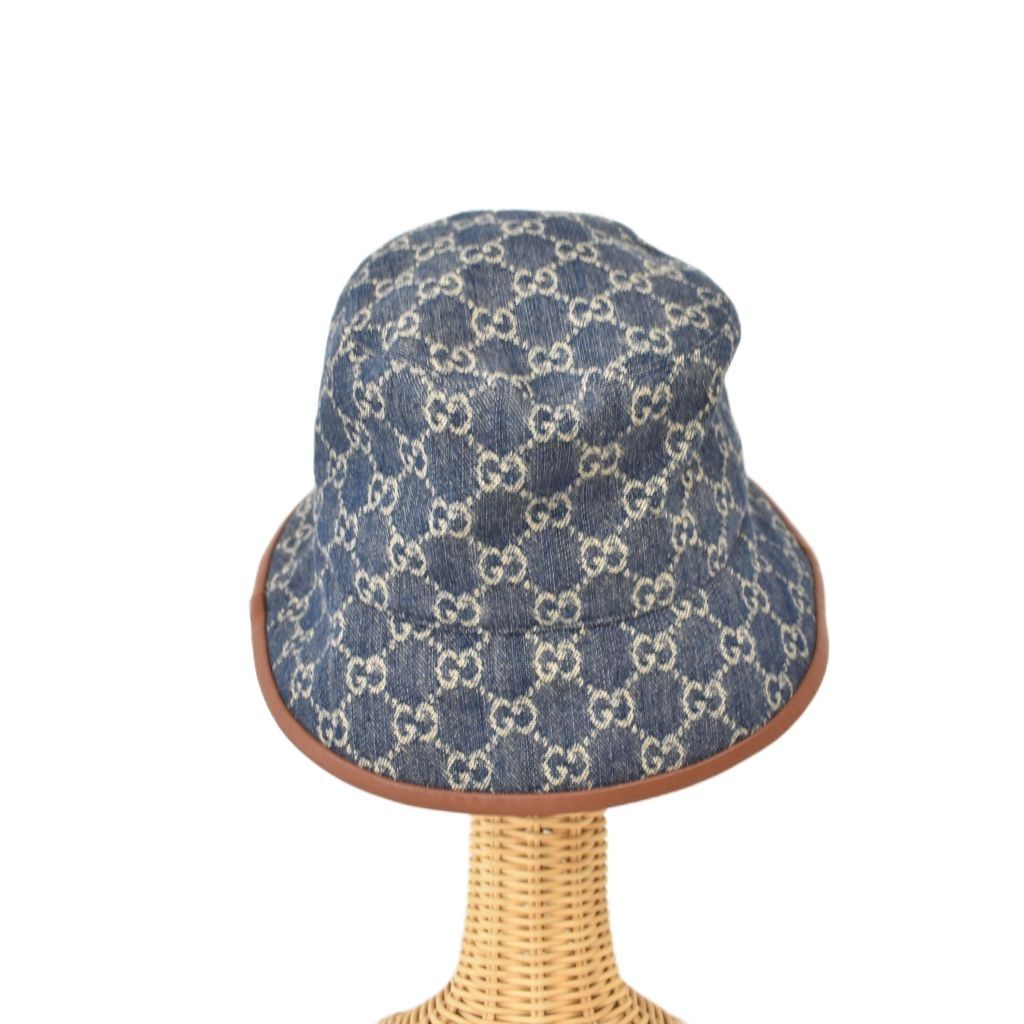 Gucci GG Canvas Denim Bucket Hat L Blue — view 4