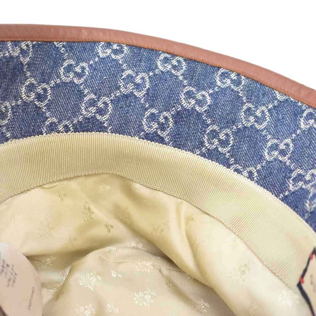 Gucci GG Canvas Denim Bucket Hat L Blue — view 9