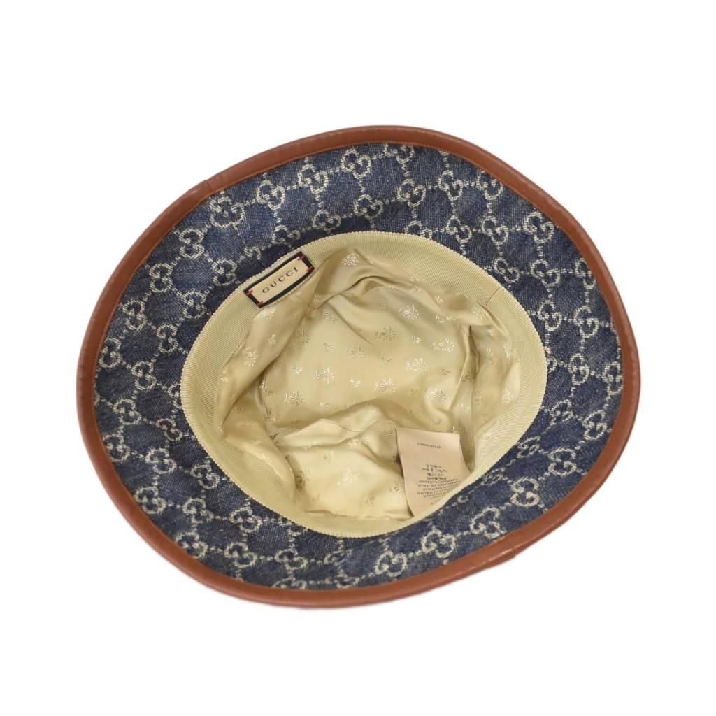 Gucci GG Canvas Denim Bucket Hat L Blue — view 5