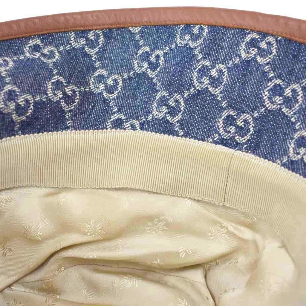 Gucci GG Canvas Denim Bucket Hat L Blue — view 8