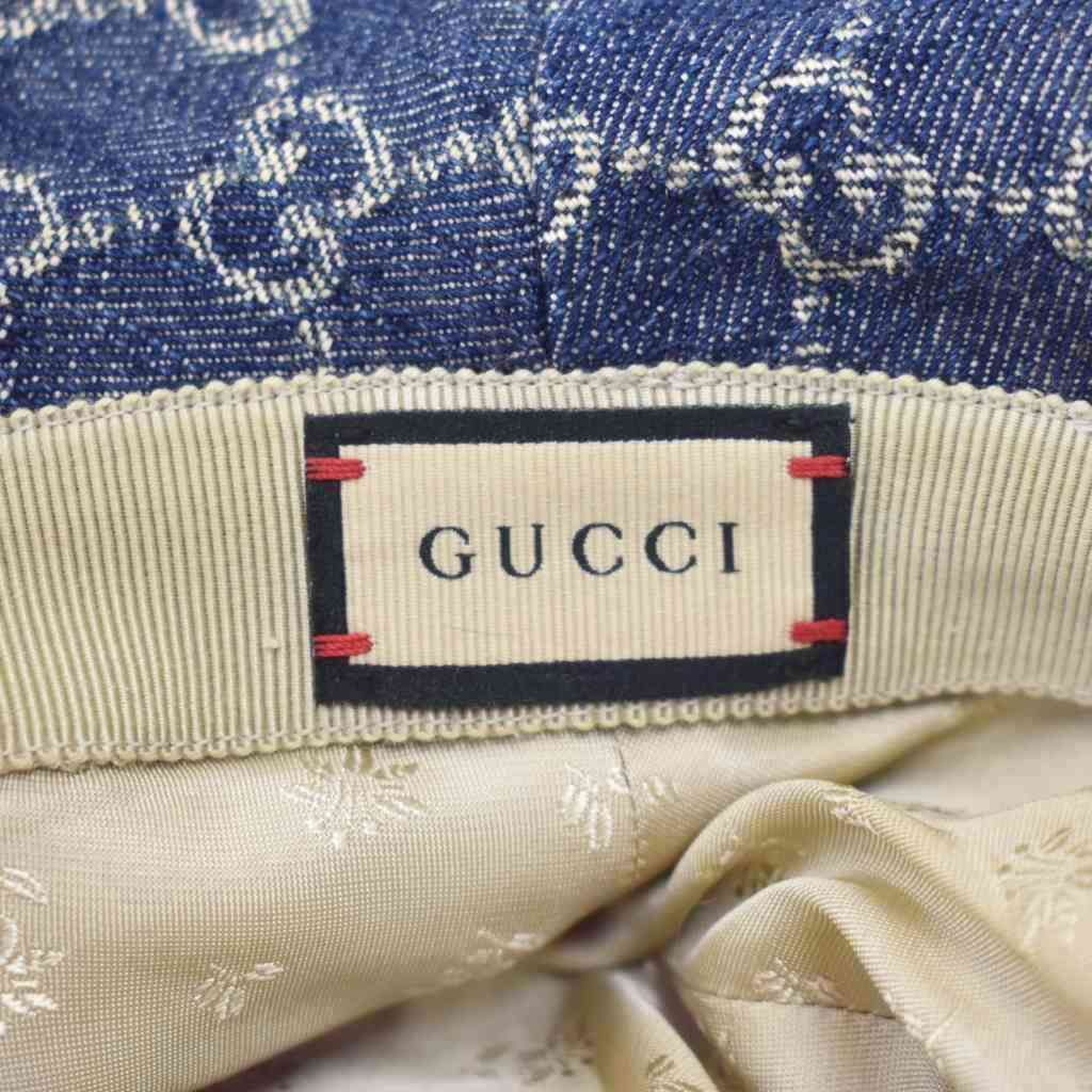 Gucci GG Canvas Denim Bucket Hat L Blue — view 6