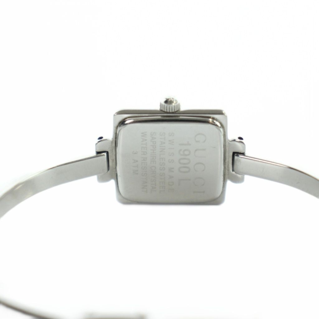 Gucci L Watch Quartz Bangle Black Dial Silver — view 4