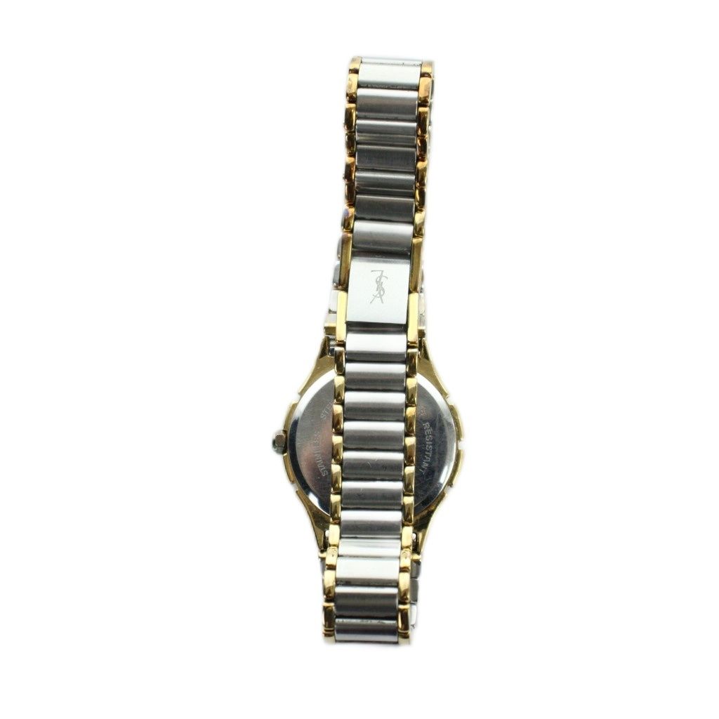 Saint Laurent Yves Watch Quartz Logo Silver Color Gold — view 3